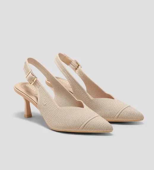 Pointed Toe Slingback Heels
